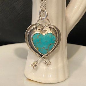 Genuine Kingman Turquoise Sterling Silver Necklace
